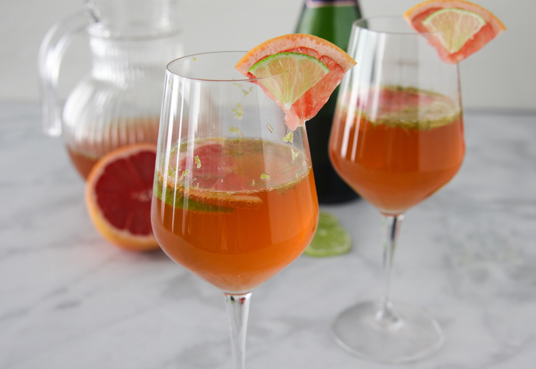 Green Tea and Watermelon Sparkling Sangria