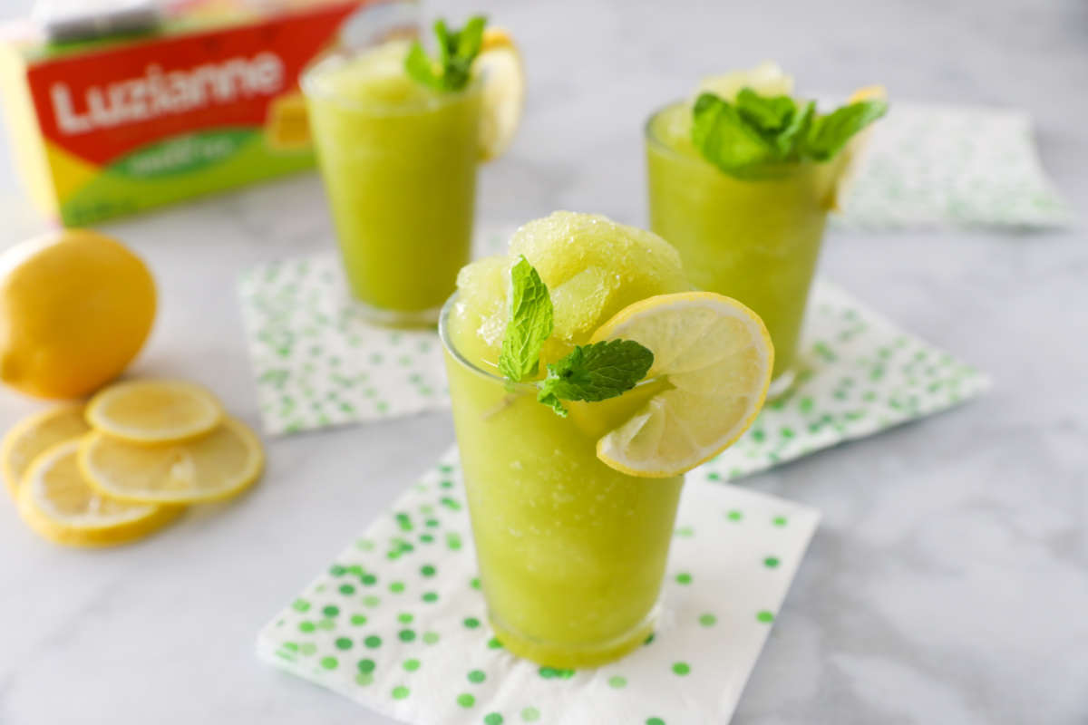 Frozen Green Tea Lemonita with Mint Recipe - Luzianne Tea