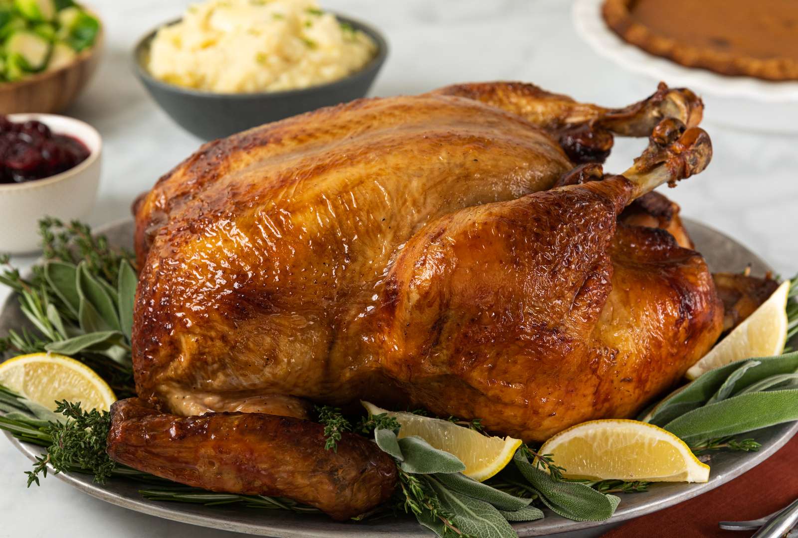 Tea Brined Turkey with Bourbon and Sweet Tea Glaze